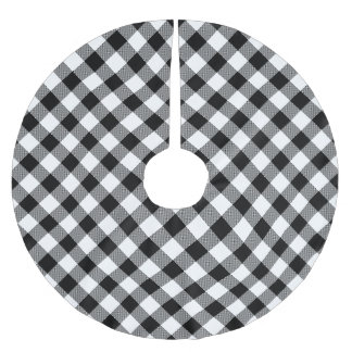 Jupon De Sapin En Polyester Brossé Patte de mise en platine de buffle noir et blanc
