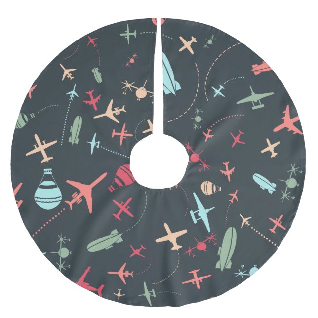 Jupon De Sapin En Polyester Brossé Patters de l'aviation (Devant)