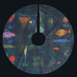 Jupon De Sapin En Polyester Brossé Paul Klee Fish Magic Peinture Abstraite Art graphi<br><div class="desc">Cette célèbre peinture est de l'artiste abstrait Paul Klee,  bauhaus,  qui présente le modernisme avec des poissons abstraits nageant à travers un océan bleu noir. Un art graphique abstrait la peinture expressionniste.</div>