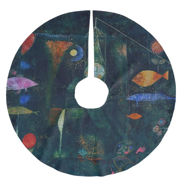 Jupon De Sapin En Polyester Brossé Paul Klee Fish Magic Peinture Abstraite Art graphi (Devant)