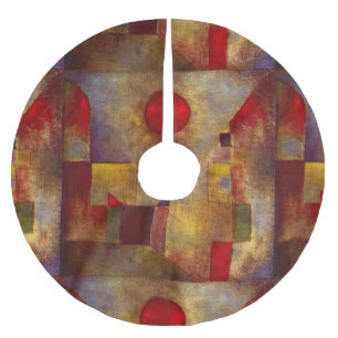 Jupon De Sapin En Polyester Brossé Paul Klee Red Balloon Art Abstrait Coloré 