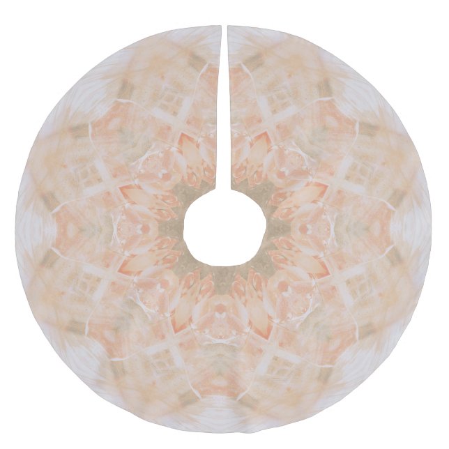 Jupon De Sapin En Polyester Brossé Peach Orange Mandala (Devant)