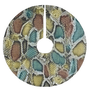 Jupon De Sapin En Polyester Brossé Peaux de serpent colorées : conception transparent