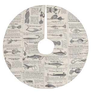 Jupon De Sapin En Polyester Brossé Pêche vintage leures : pêcheur d'antiquité des ann