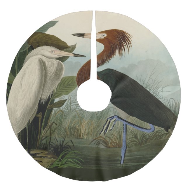 Jupon De Sapin En Polyester Brossé Peinture de la faune d'Audubon Heron violet (Devant)
