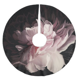 Jupon De Sapin En Polyester Brossé Peony Dark Wall : Peony Flower Design
