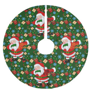 Jupon De Sapin En Polyester Brossé père Noël