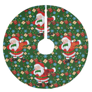 Jupon De Sapin En Polyester Brossé père Noël