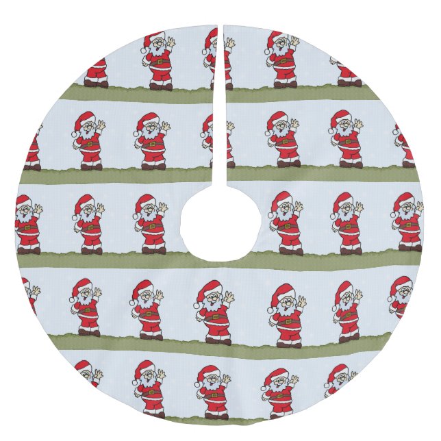 Jupon De Sapin En Polyester Brossé Père Noël (Devant)