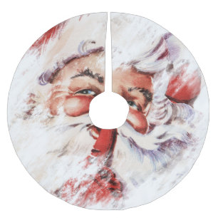 Jupon De Sapin En Polyester Brossé Père Noël 023