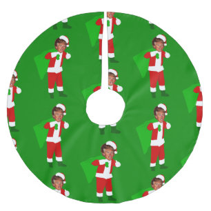 Jupon De Sapin En Polyester Brossé père Noël donald trump drôle noël