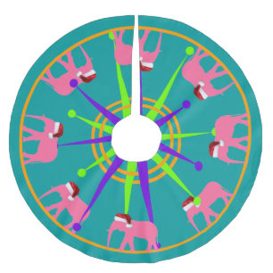 Jupon De Sapin En Polyester Brossé Père Noël-phant