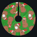 Jupon De Sapin En Polyester Brossé père Noël quokka australien flocon de Noël<br><div class="desc">père Noël quokka australian xmas flocons de neige,  quokka,  marsupial,  Australie,  Noël australien,  quakka,  santa claus quokka,  père Noël quokka,  Noël quokka,  Noël</div>