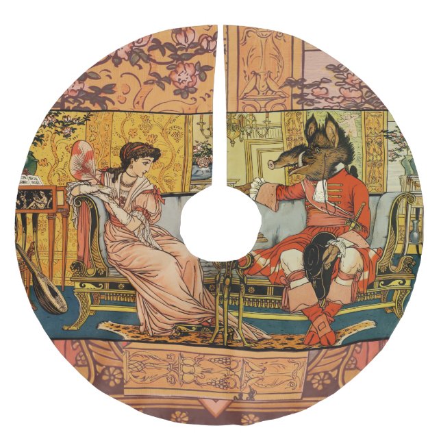 Jupon De Sapin En Polyester Brossé Personnages Classiques de Contes de Fées de Beauté (Devant)