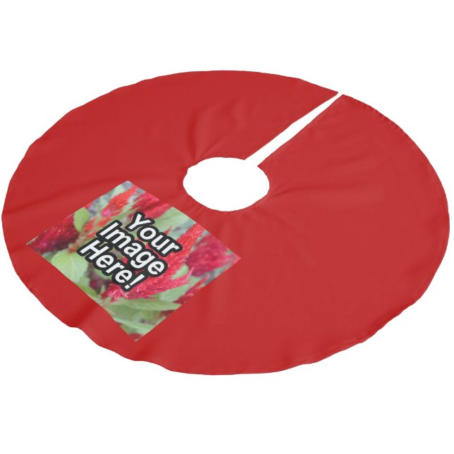 Jupon De Sapin En Polyester Brossé Personnalisable (Angle)