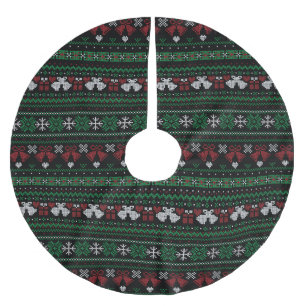 Jupon De Sapin En Polyester Brossé Personnalisable Couleur Arrière - plan Mes cloches