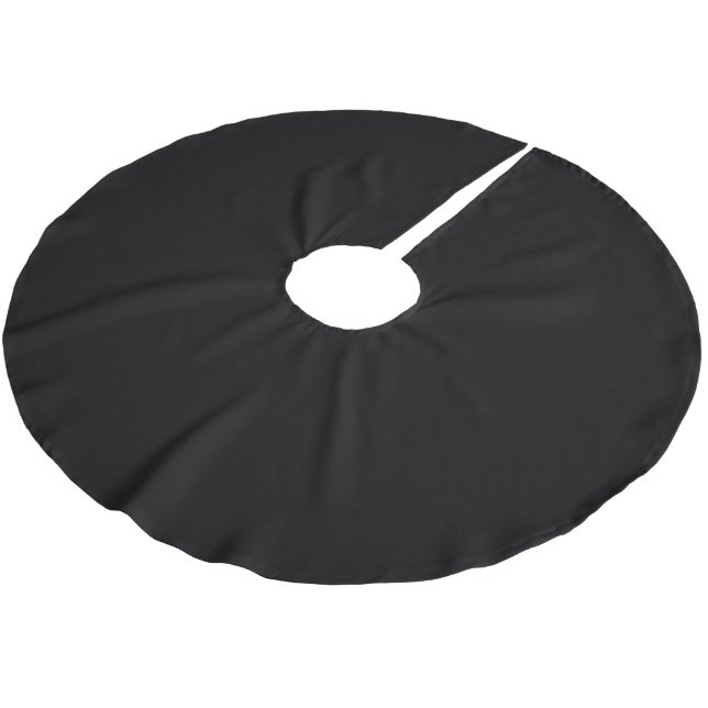Jupon De Sapin En Polyester Brossé Personnaliser simple Noir couleur solide (Angle)