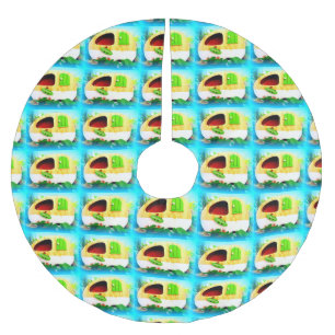 Jupon De Sapin En Polyester Brossé petite maison caravane gypsy