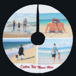 Jupon De Sapin En Polyester Brossé Photo personnalisée Collage Texte Christmass Tree<br><div class="desc">Jupe d'arbre de Noël avec collage photo et texte personnalisé - Unique votre propre design - Famille personnalisée / Amis ou Jupes d'arbre personnel / Cadeau - Ajouter votre texte et photos - Redimensionner et déplacer des éléments avec outil de personnalisation! Choisissez la police / taille / couleur ! Bonne...</div>