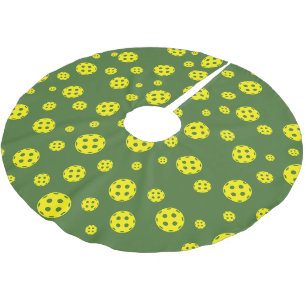 Jupon De Sapin En Polyester Brossé Pickleball motif coutume Jupe d'arbre de Noël
