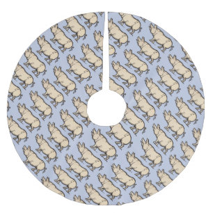 Jupon De Sapin En Polyester Brossé Pig Antique Piggy Cute Illustration Vintage