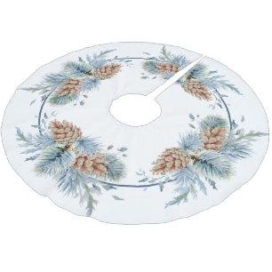 Jupon De Sapin En Polyester Brossé Pin d'hiver et Evergreens