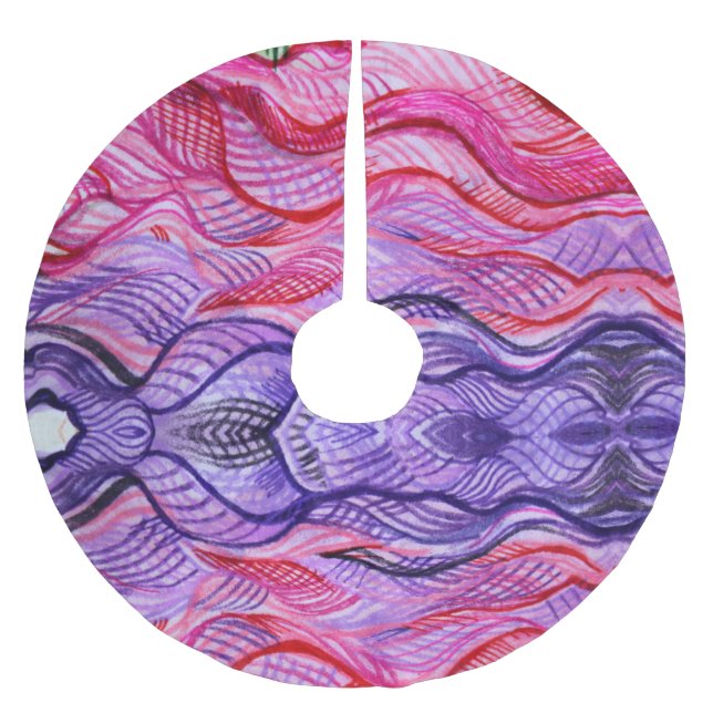 Jupon De Sapin En Polyester Brossé Pink Swirl (Devant)