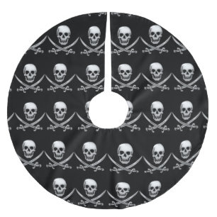 Jupon De Sapin En Polyester Brossé Pirate Skull and Sword Crossbones (TLAPD)