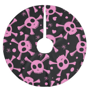 Jupon De Sapin En Polyester Brossé Pirate Skull : Girlish Hearts Motif