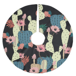 Jupon De Sapin En Polyester Brossé Plante de Cactus : Motif botanique Vintage