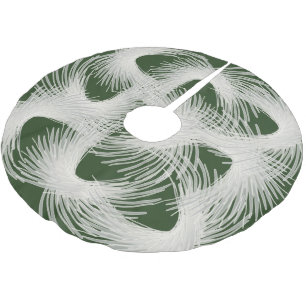 Jupon De Sapin En Polyester Brossé Plumes volantes blanches
