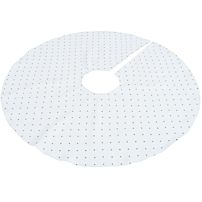 Jupon De Sapin En Polyester Brossé Point Micro Polka noir et blanc 2 (Angle)