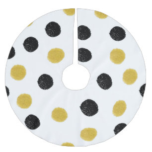 Jupon De Sapin En Polyester Brossé Points d'or chaotiques : éclaboussure Vintage.