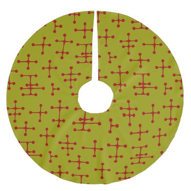 Jupon De Sapin En Polyester Brossé points et lignes (Devant)
