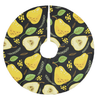 Jupon De Sapin En Polyester Brossé Poires sucrées : Conception de fruits superlatifs