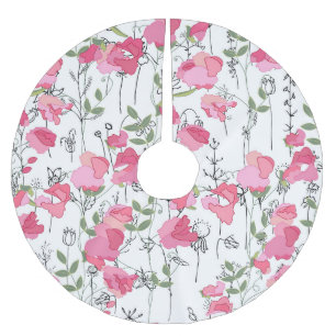 Jupon De Sapin En Polyester Brossé Pois doux : Texture Florale d'été.