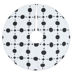 Jupon De Sapin En Polyester Brossé Pois noirs, Motif à points Polka, points, pointill