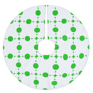 Jupon De Sapin En Polyester Brossé Pois verts, Motif à points Polka, points, pointill
