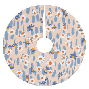 Jupon De Sapin En Polyester Brossé Poissons botaniques : Motif Vintage sans couture.