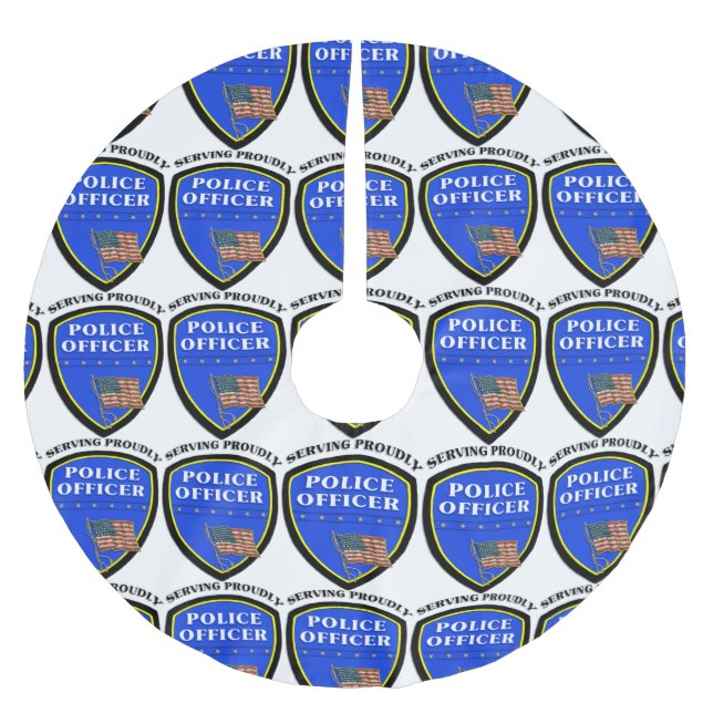 Jupon De Sapin En Polyester Brossé Police (Devant)