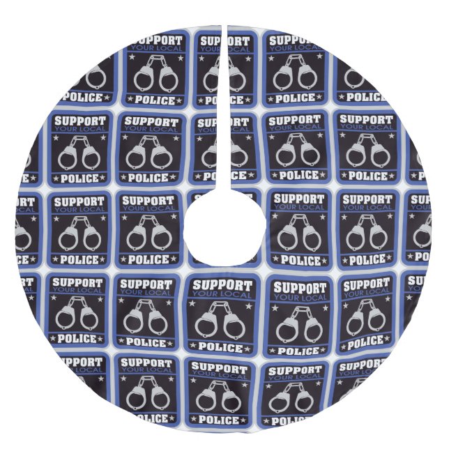 Jupon De Sapin En Polyester Brossé Police locale de soutien (Devant)