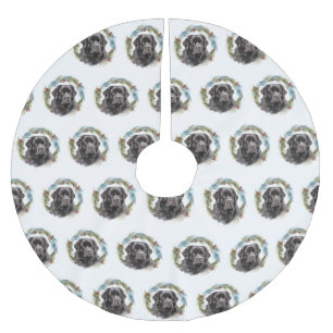 Jupon De Sapin En Polyester Brossé Pompe festive des germes de Noël de Terre-Neuve