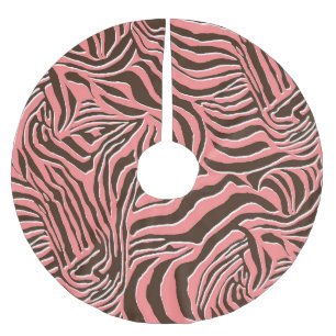 Jupon De Sapin En Polyester Brossé Poster de animal, modèle zèbre sans soudure.