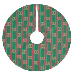 Jupon De Sapin En Polyester Brossé Pretzel de Noël amusant et fantaisie