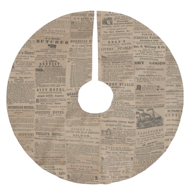 Jupon De Sapin En Polyester Brossé Publicités d'antan, NY 1856 (Devant)