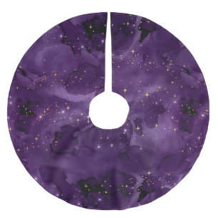 Jupon De Sapin En Polyester Brossé Purple Galaxy Series Design 8