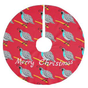 Jupon De Sapin En Polyester Brossé Quail à gorge bleue Bobwhite Thunder_Cove
