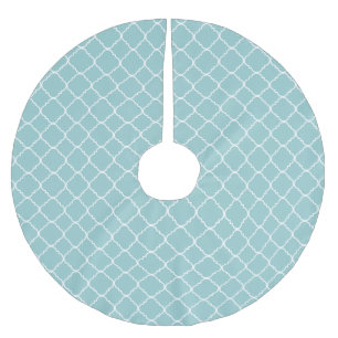 Jupon De Sapin En Polyester Brossé Quatrefoil bleu chic