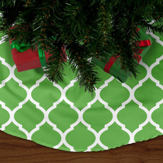 Jupon De Sapin En Polyester Brossé Quatrefoil vert marocain