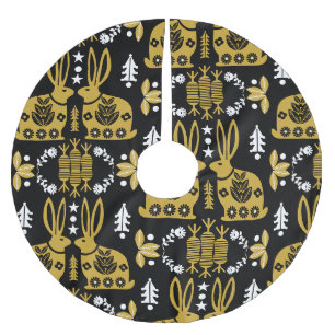 Jupon De Sapin En Polyester Brossé Rabbit Nordic Scandinavian Folk Art